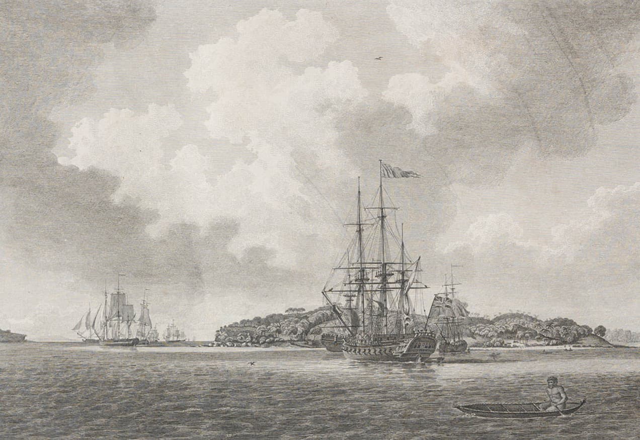첫 함대, 시드니 코브 도착와 관련된 A view of Botany Bay A1475003h (cropped) 이미지