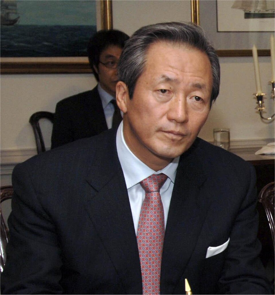 2008년 미국 국방부에서 촬영된 정몽준 사진